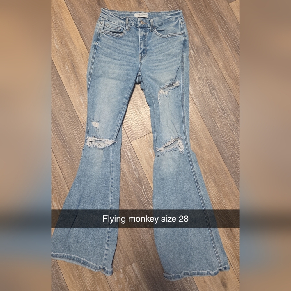 Flying Monkey Women's Blue Boot Cut Jeans